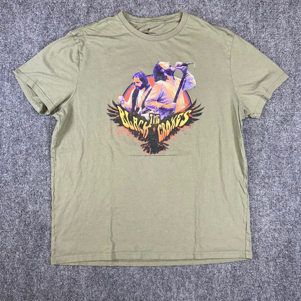 Wrangler The Black Crowes 2024 Tour T-Shirt Mens XL Olive Green Graphic Band Tee